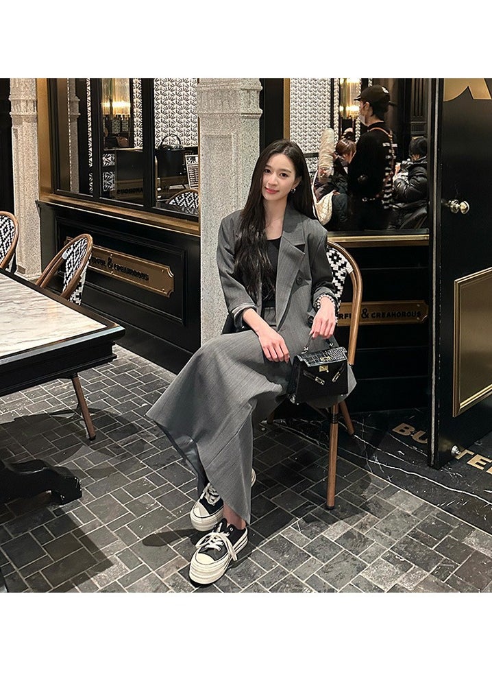 Shougu Casual Women's Suit Jacket Half Skirt Two-piece Set  - Image 4