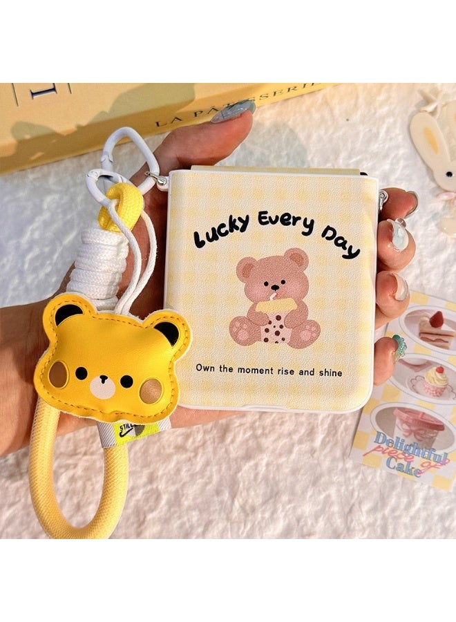 general Cute Case Compatible with  Xiaomi MIX  Flip 2 with Ring Lanyard, Anime Design Funny Cartoon Hinge Protection, Shockproof Protective Case for MIX  Flip 2 for Women - Image 3