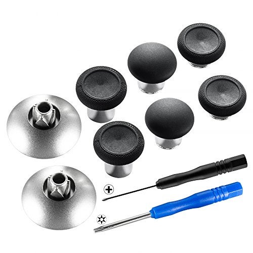 eXtremeRate 8 in 1 Magnetic Metal Thumbsticks for Xbox Series XS for Xbox One SX PS4 SlimPro Controllers with T8H Screwdrivers Black - Image 1