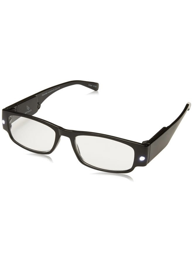 Foster Grant Lloyd Lightspecs Lighted Reading Glasses, Black/Transparent, 59 mm - Image 5