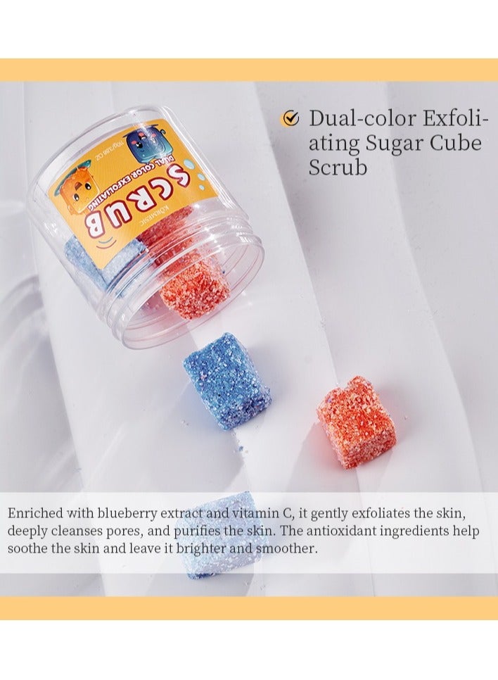 Kormesic التوت الأزرق وفيتامين ج ثنائي اللون تقشير كتل الصابون-مشرق وتقشير لطيف - Image 2