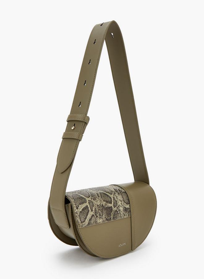 Celeste Textured Crossbody Bag With Zip Closure - Image 3