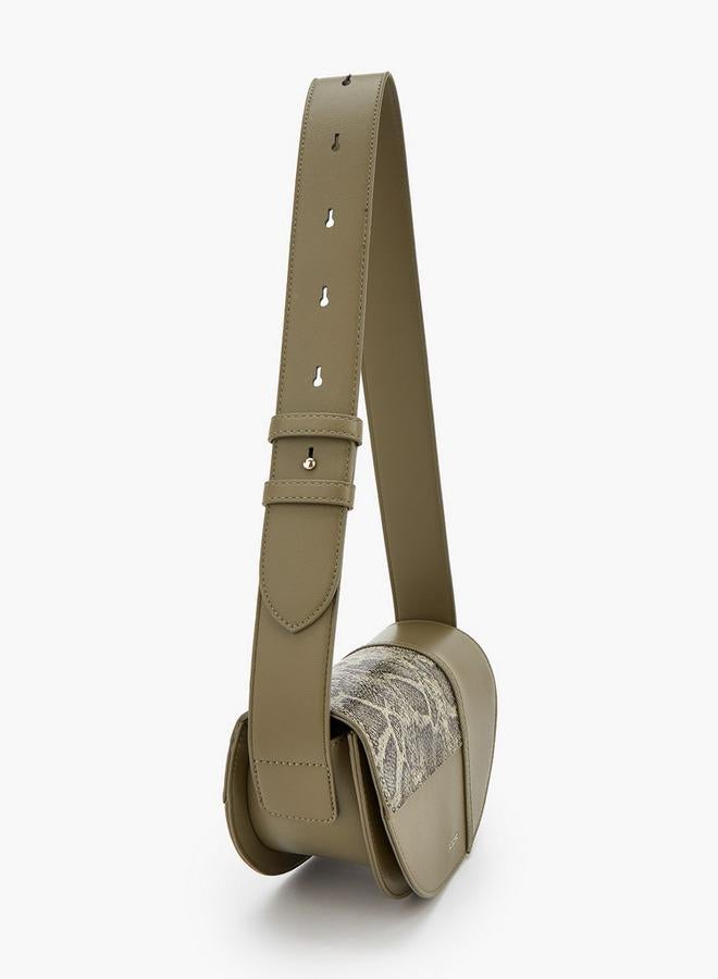 Celeste Textured Crossbody Bag With Zip Closure - Image 5