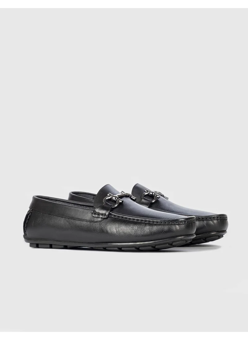 كاباني Leather Black Men's Loafer