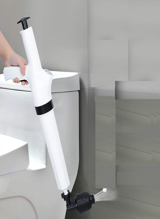 Sevia Toilet Plunger Kitchen Sink Sewer Dredge Tool, High Pressure Air Drain Pump Pipe Dredge Tools Drain Cleaning Tool with 5 Suckers for Kitchen Bathtub Shower Sink Plunger - Image 1
