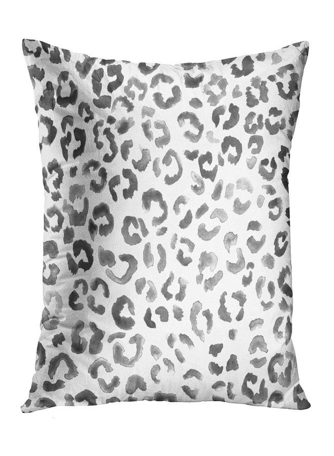 Emvency Set of 2 Throw Pillow Cover Leopard Print Pattern Black Watercolor Hand Paint Decorative Pillow Case Animal Home Decor Square 20 x 20 Inch Cushion Pillowcase - Image 2