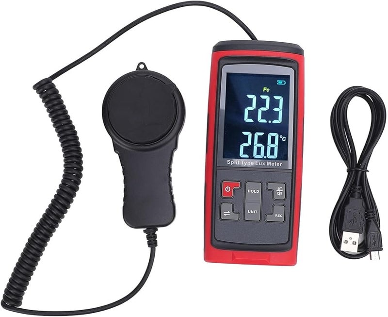 Digital Illuminance Meter 0 200000Lx Rotatable Sensor Handheld Light Detector - Image 5