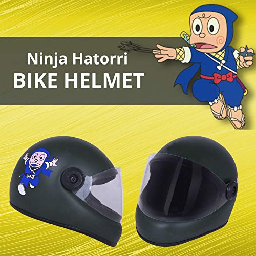 Western Era Stylish Cartoon Character Sticker Full Face Helmet for Kids || Baby Safety and Comfort || (3-12 Years) (Free, Green Matte) (Non-Motorized) - Image 2