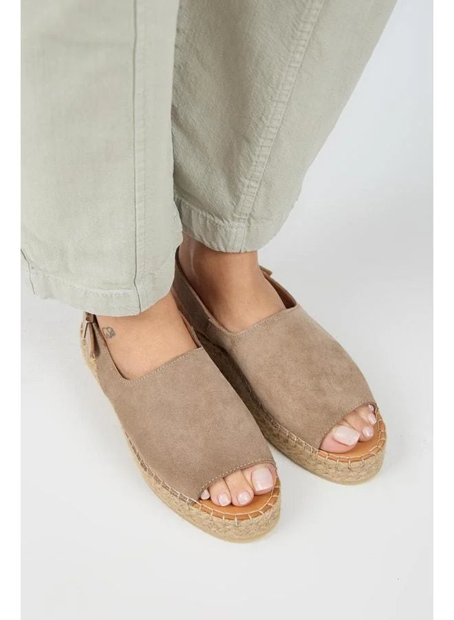 Manijero  Juana Genuine Leather Open Front Vizon Sandal for Women | Best Price UAE