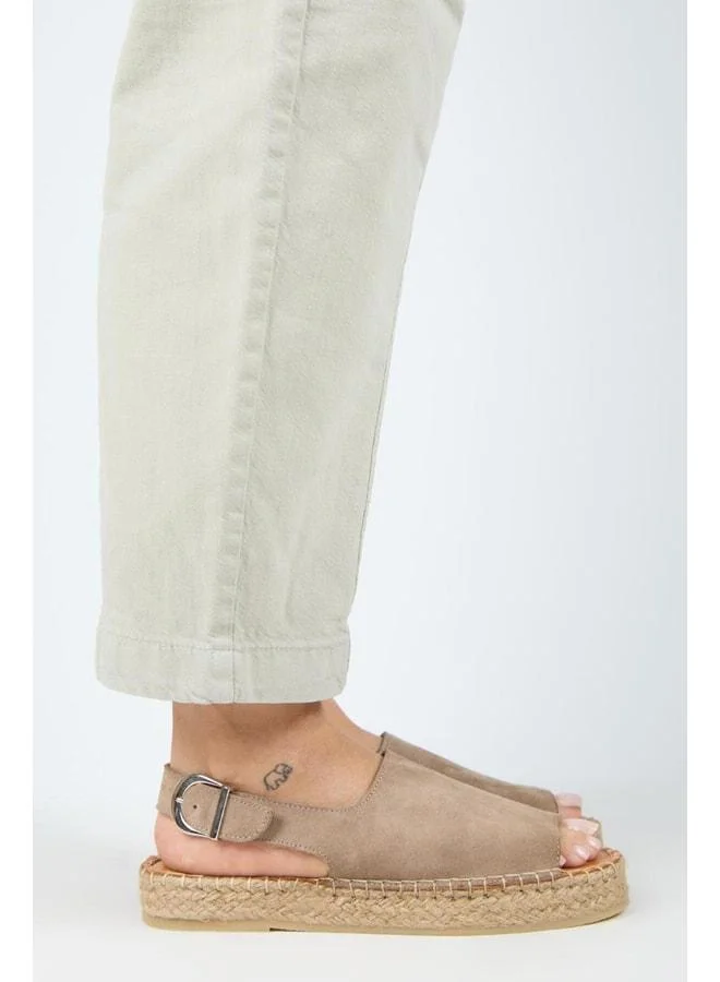 Manijero  Juana Genuine Leather Open Front Vizon Sandal for Women | Best Price UAE