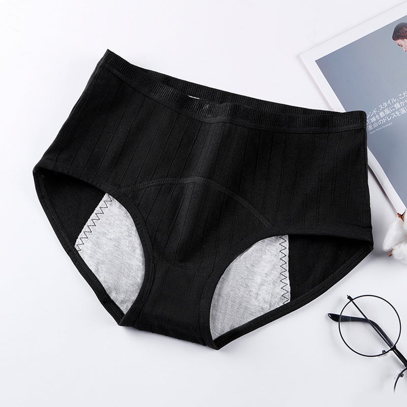 Plus Size Leakproof Cotton Period Panties Gray purple - Image 2