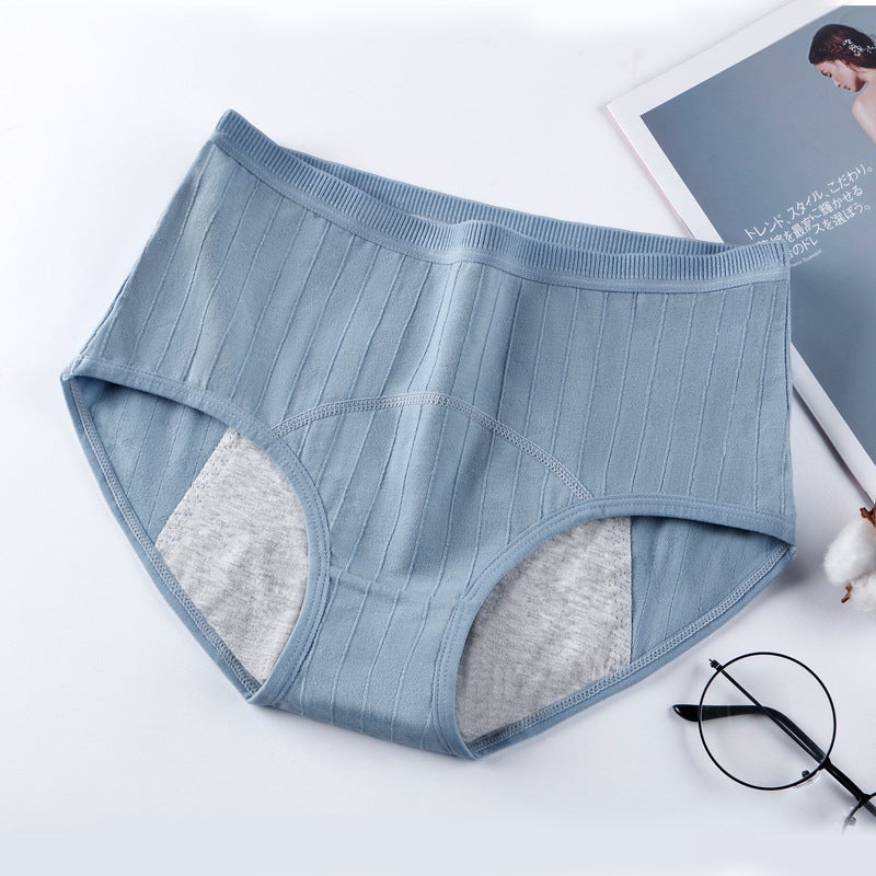 Plus Size Leakproof Cotton Period Panties Gray purple - Image 5