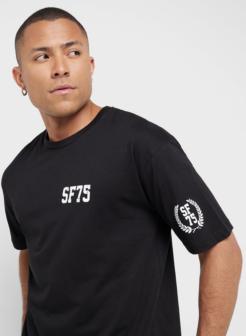 Seventy Five Graphic Print Oversized T-Shirt - Image 3