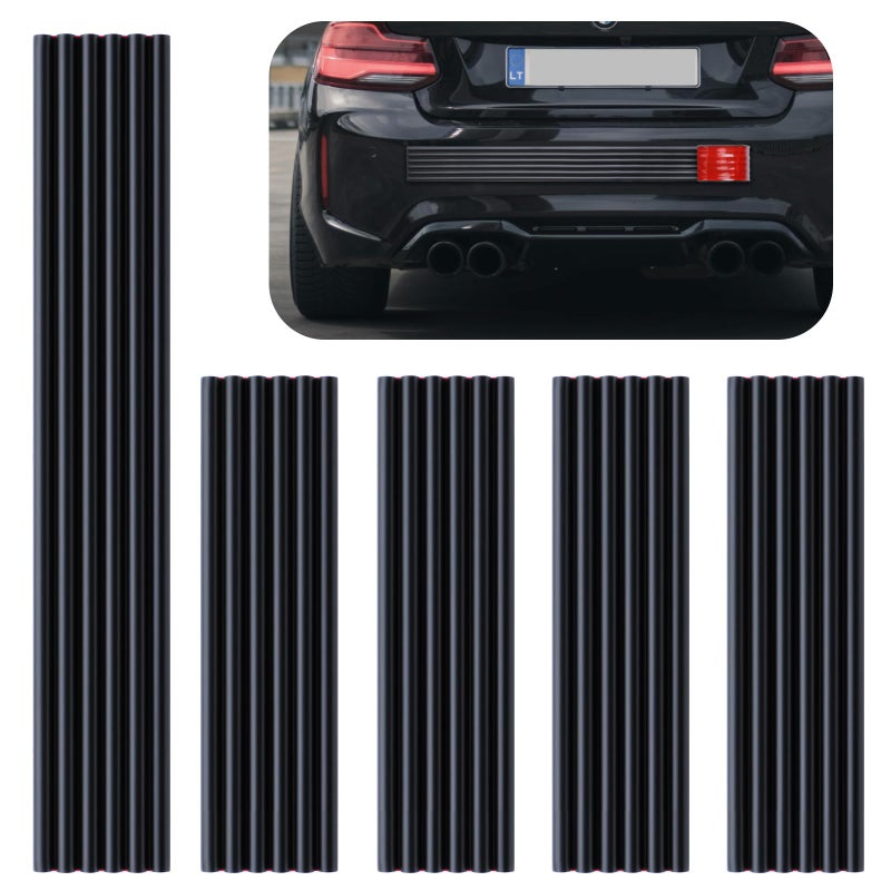 VEXPLO DIY Car Bumper Protector Guard Strong Self Adhesive Rubber Rear Front Bumper Guard for SUV Cars Trucks No Residue Anti Scratch AntiColision Car Bumper Guard Accessories 5 Pack Black