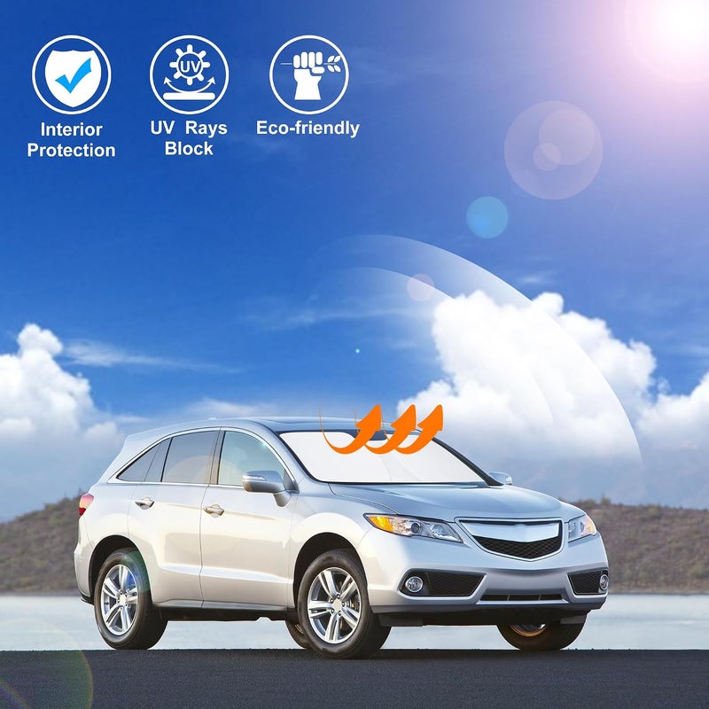 LHFLIVE Windshield Sun Shade Custom Fit for 2013-2018 Acura RDX Accessories Foldable Window Sunshade Sun Blocker Protect Car from Sun Rays & Heat Damage Keeps Car Cooler - Image 5