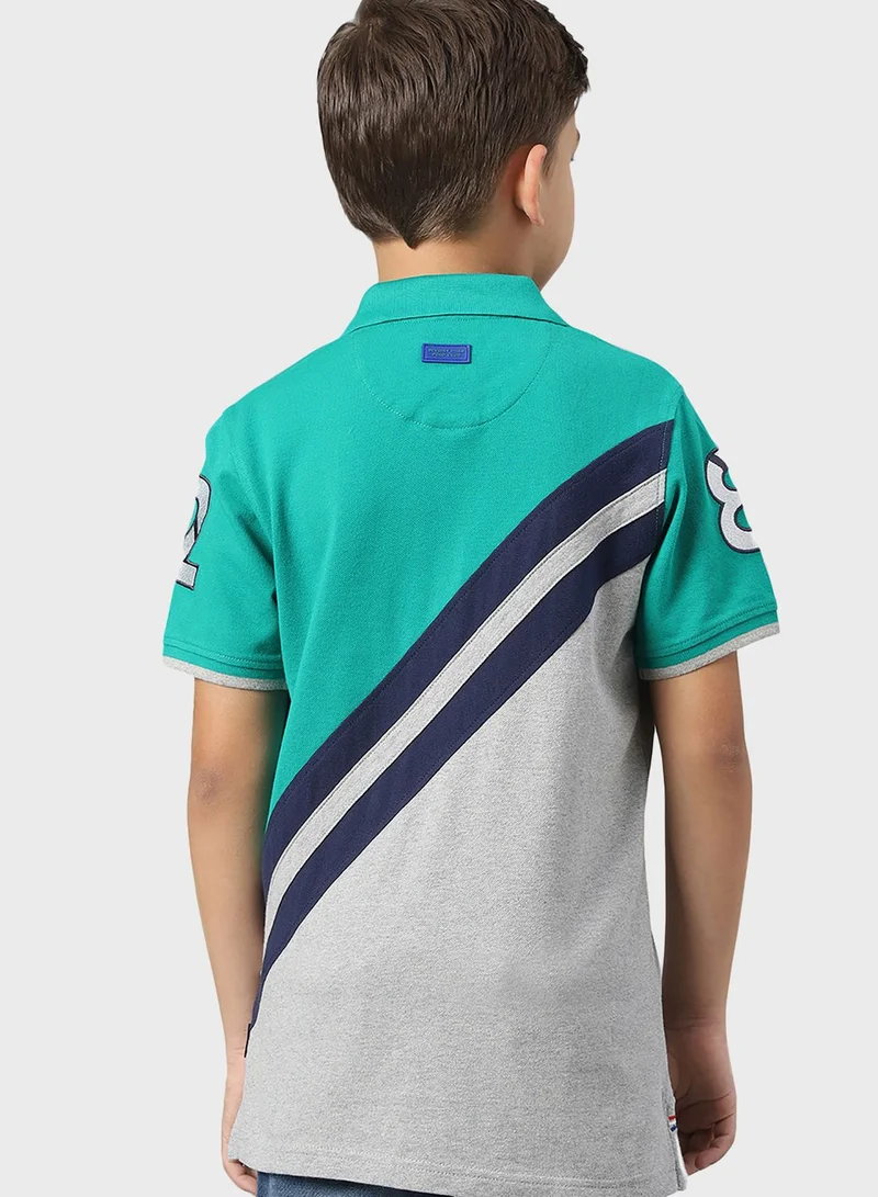 bhpoloclub Youth Color Block Polo