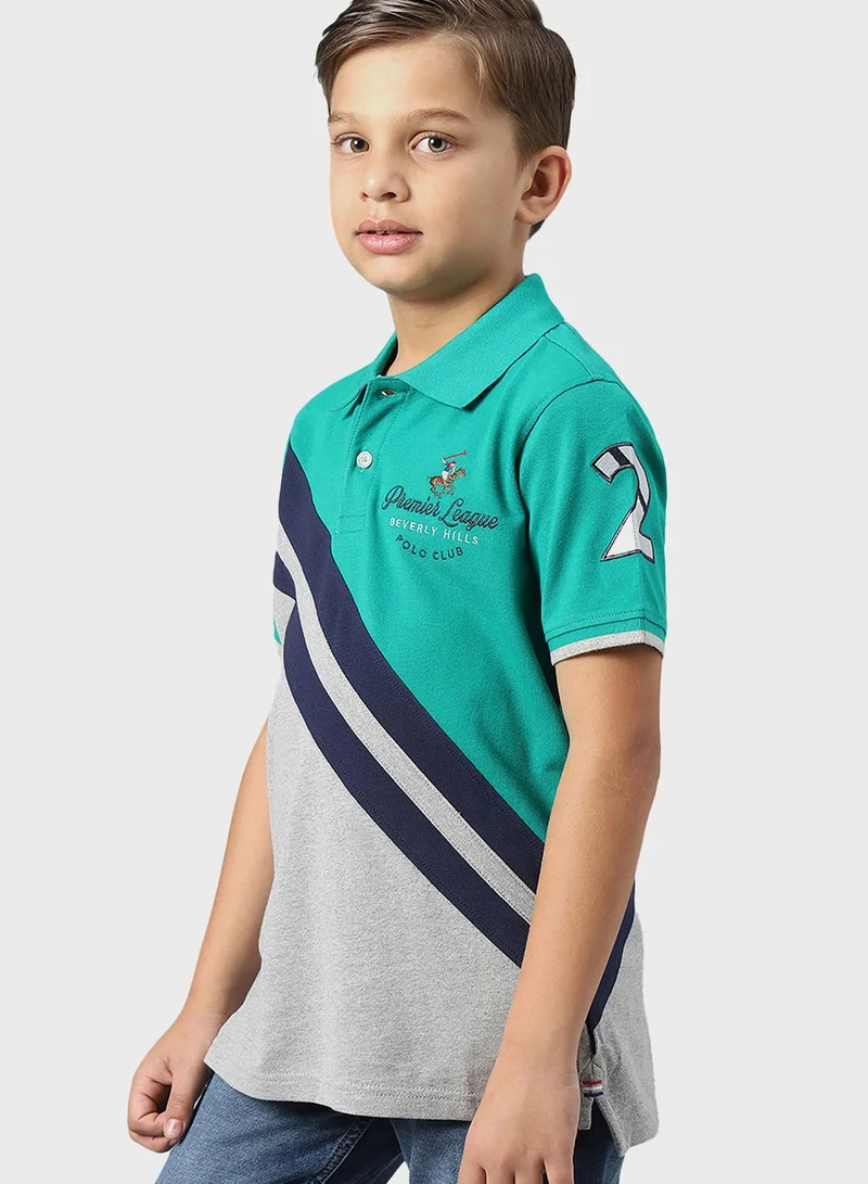 bhpoloclub Youth Color Block Polo