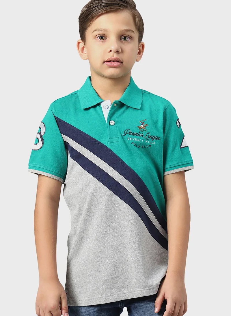 bhpoloclub Youth Color Block Polo
