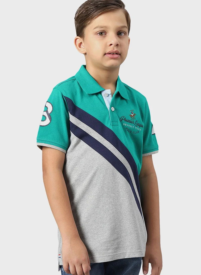 bhpoloclub Youth Color Block Polo