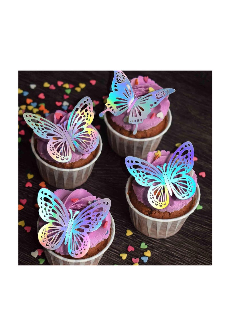 SUNSAR 3D Butterfly Wall Stickers, 36 Pieces, Multicolour Decorations for Bedroom and Party, 3 Sizes  - Image 5
