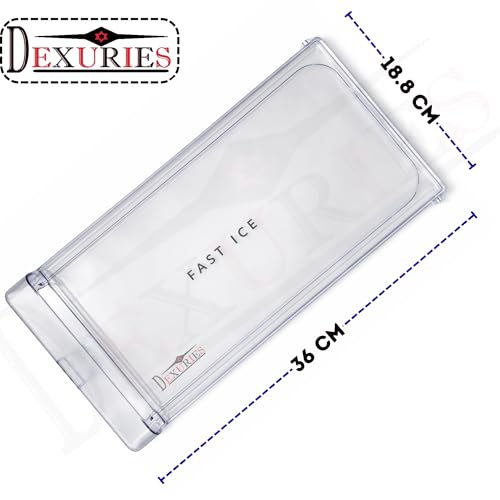 DEXURIES Glossy Crystal Clear Dual Layered Freezer Door ICE Cooling for Whirlpool Direct Cool Single Door Fridge/Refrigerator (Round Lock) Match Size & Shape (Whirlpool Gen-Y Size 36CM X 18.8CM) - Image 2
