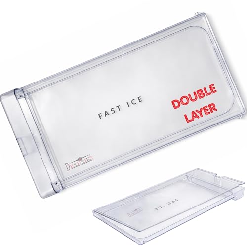 DEXURIES Glossy Crystal Clear Dual Layered Freezer Door ICE Cooling for Whirlpool Direct Cool Single Door Fridge/Refrigerator (Round Lock) Match Size & Shape (Whirlpool Gen-Y Size 36CM X 18.8CM) - Image 1