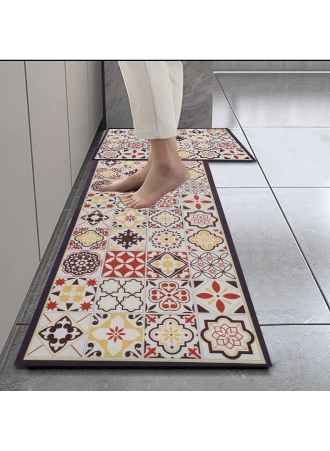 Home-Cloud حصائر مطبخ مطاطية HomeCloud للأرضية مجموعة من 2 قطعة | غير قابلة للانزلاق، سجادات ناعمة ماصة للمطبخ، وغسيل الملابس، والممرات | 120x40 سم، 40x60 سم | سمك 4 مم (متعدد الألوان) - Image 1