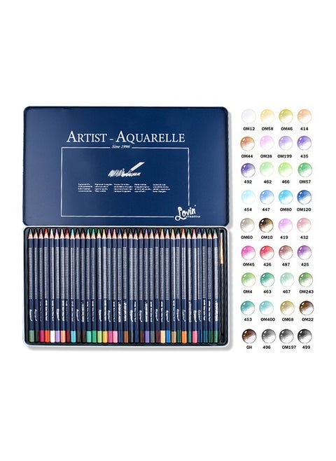 36 Coloured Pencils, Non-toxic Watercolor Pencils, Rich in Pigments, Suitable for Outdoor Sketching and Travel Art