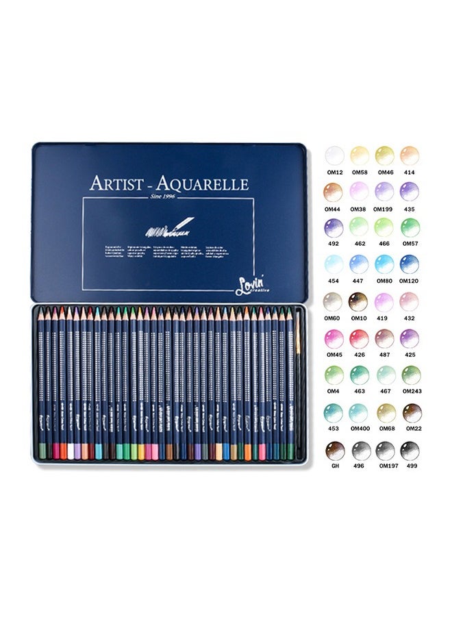 36 Coloured Pencils, Non-toxic Watercolor Pencils, Rich in Pigments, Suitable for Outdoor Sketching and Travel Art