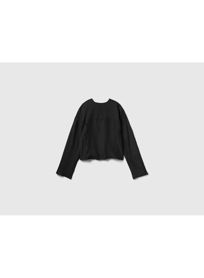 UNITED COLORS OF BENETTON Blouse With V-Neck