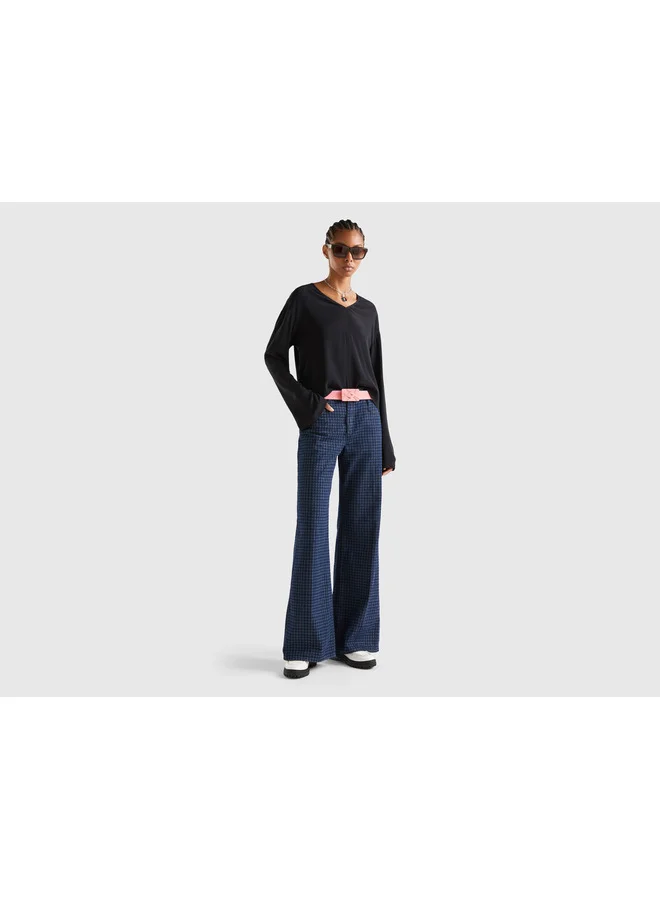 UNITED COLORS OF BENETTON Blouse With V-Neck