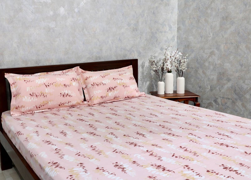 Mary Oliver -100% Pure Cotton - King Size - Floral Design - 1 Bed Sheet. 2 Pillow Cases - 108 x 108 inches, 274 x 274 cm - Premium Bed Linen  - Image 3