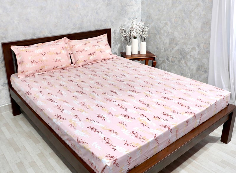 Mary Oliver -100% Pure Cotton - King Size - Floral Design - 1 Bed Sheet. 2 Pillow Cases - 108 x 108 inches, 274 x 274 cm - Premium Bed Linen  - Image 1