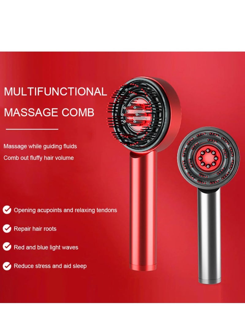 Scalp Massaging Brush Red Light Hair Comb Stimulates Hair Growth Comb Thinning Hair Treatment Therapy Comb Handheld Head Scratcher Massager Brush for Women and Men - Image 3