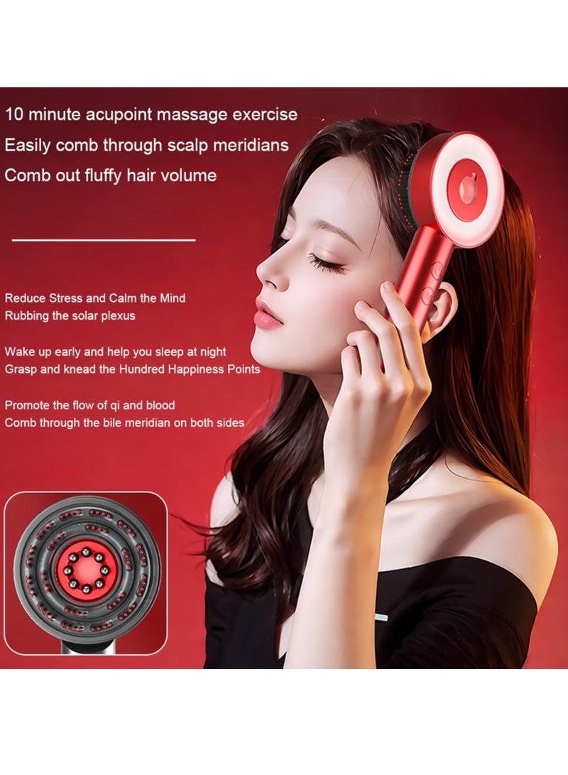 Scalp Massaging Brush Red Light Hair Comb Stimulates Hair Growth Comb Thinning Hair Treatment Therapy Comb Handheld Head Scratcher Massager Brush for Women and Men - Image 2
