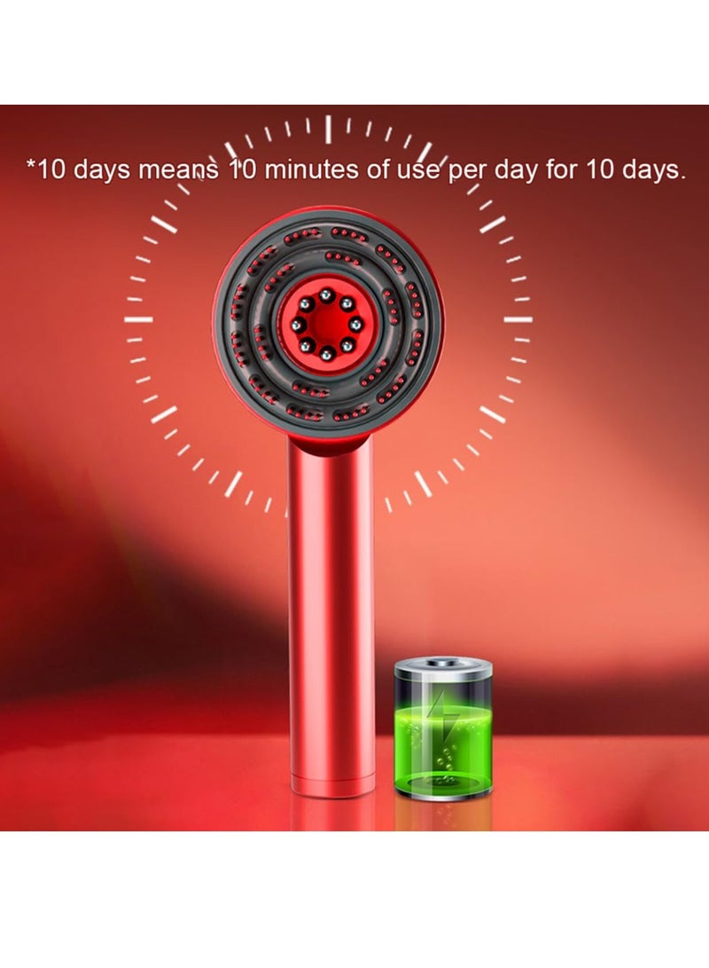 Scalp Massaging Brush Red Light Hair Comb Stimulates Hair Growth Comb Thinning Hair Treatment Therapy Comb Handheld Head Scratcher Massager Brush for Women and Men - Image 5