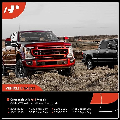 A-Premium 4WD Manual Locking Hub Actuator Compatible with Ford F-250 Super Duty, F-350 Super Duty, F-450 Super Duty, F-550 Super Duty, 2005-2020, Front Driver or Passenger Side - Image 2