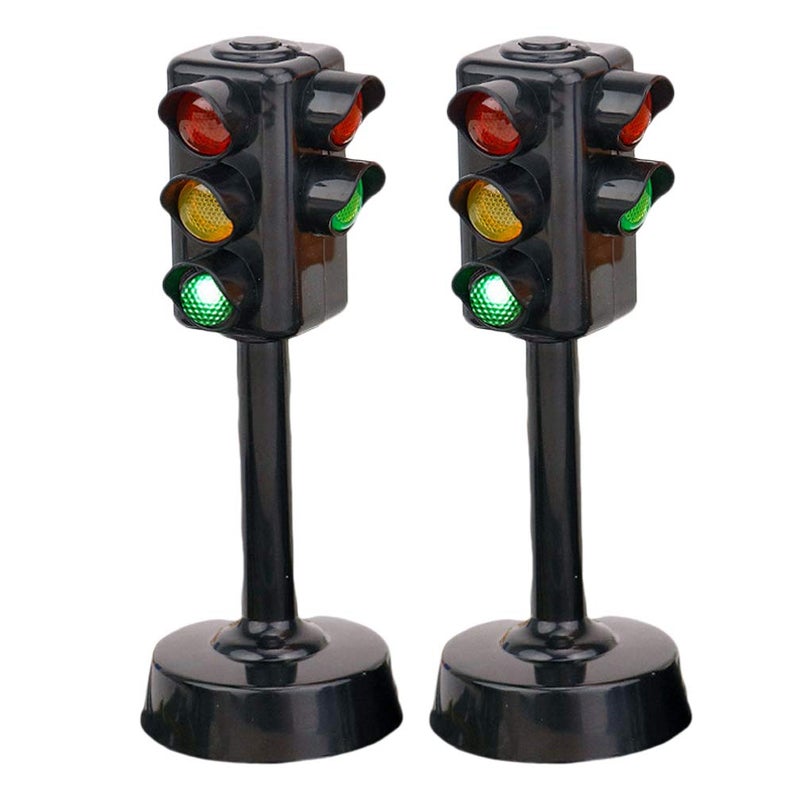 NUOBESTY Kids Traffic Light Toy Traffic Signal Light Model Toys Early Education Playset for Kids Toddler Pack of 2Random Size - Image 2