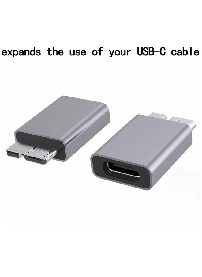 rgzhihuifz USB 3.0 Type-C Female to USB 3.0 Micro B Male Adapter USB 3.0 Micro B Adapter Connector for Mobile Hard Disk 2-Pack  - Image 4