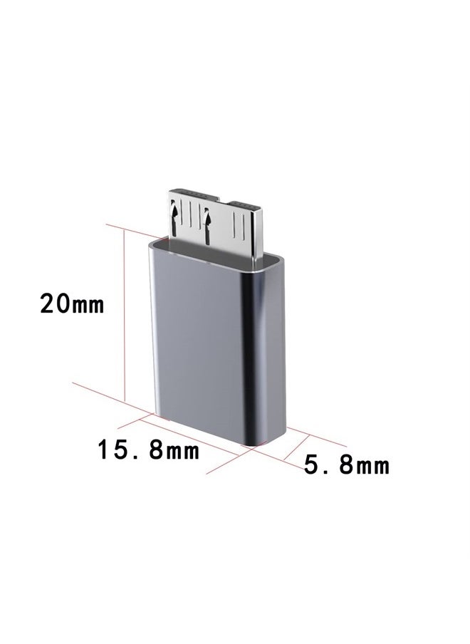 rgzhihuifz USB 3.0 Type-C Female to USB 3.0 Micro B Male Adapter USB 3.0 Micro B Adapter Connector for Mobile Hard Disk 2-Pack  - Image 5