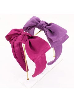 Bow Headbands For Women Double Layer Bow Knotted Headband Red Fashion Headbands Purple Designer Headbands Top Knot Turban Hair Accessories For Girls 2Pcs - pzsku/ZBF24D16033A957661D54Z/45/_/1696664891/e16e4f73-841d-4629-8774-c4c56c52ae11