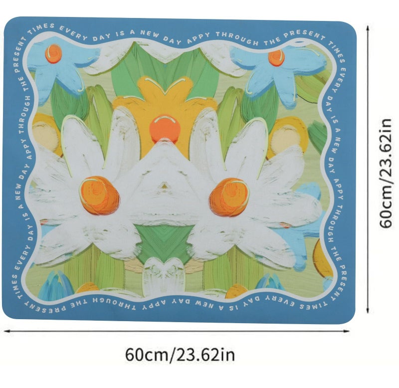 Home-Cloud Homecloud (60cm x 60cm) Washer & Dryer Cover for Top, Non-Slip Washing Machine Top Protector Mat, Dustproof & Waterproof Mat for Most Washers, Refrigerator, Home Kitchen Laundry Room (Blue) - Image 4