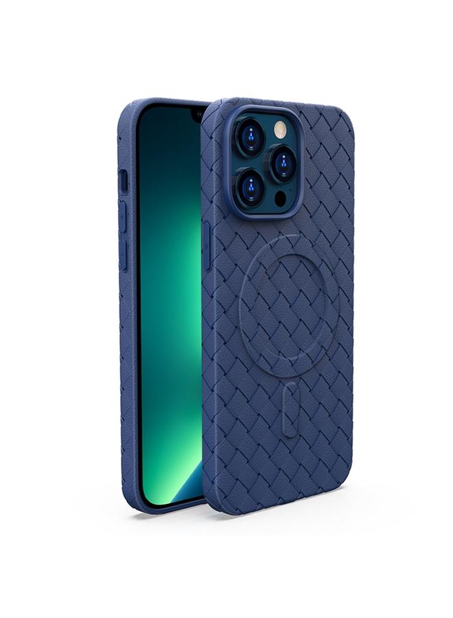 اس-توب جراب لهاتف iPhone 13 Pro Max بنمط منسوج، جراب هاتف مغناطيسي مبرد من MagSafe - Image 1