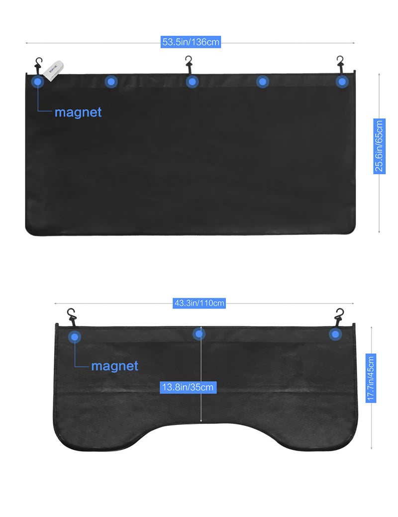 RUPSE 3 Pcs Fender Protectors for Mechanics,Microfiber Leather Car Fender Cover Mats Pads,Mechanic Magnetic Fender Protector Mat with Hooks - Image 3