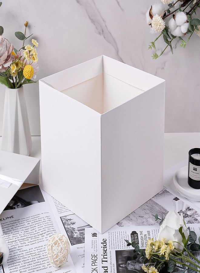 Elephantpackage Elephant-package 8.7" Medium Birthday Gift Boxes with Lid and Ribbon, Square Gift Boxes - 4 Pcs (White), Bridal Showers, Weddings, Baby Showers, Party Favor Boxes - Image 4
