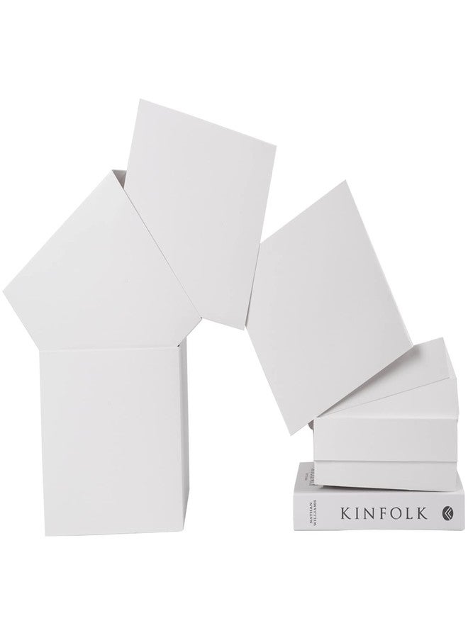 Elephantpackage Elephant-package 8.7" Medium Birthday Gift Boxes with Lid and Ribbon, Square Gift Boxes - 4 Pcs (White), Bridal Showers, Weddings, Baby Showers, Party Favor Boxes - Image 3
