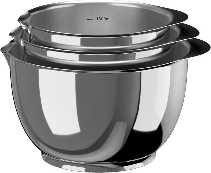 Rosti Precision Craft Mixing Bowl Set of 3 15L2L3L Elevate Your Culinary Experience Stylish Nesting Bowls for Effortless Cooking and Baking - Image 1