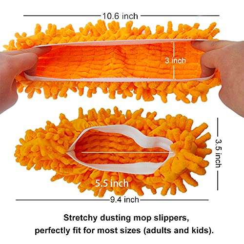 SUSIFT 10 PCS 5 Pairs Dust Duster Mop Slippers Shoes Cover, Multi Function Washable Microfiber Foot Socks Floor Cleaning Shoes Cover for House Kitchen Office - Image 2