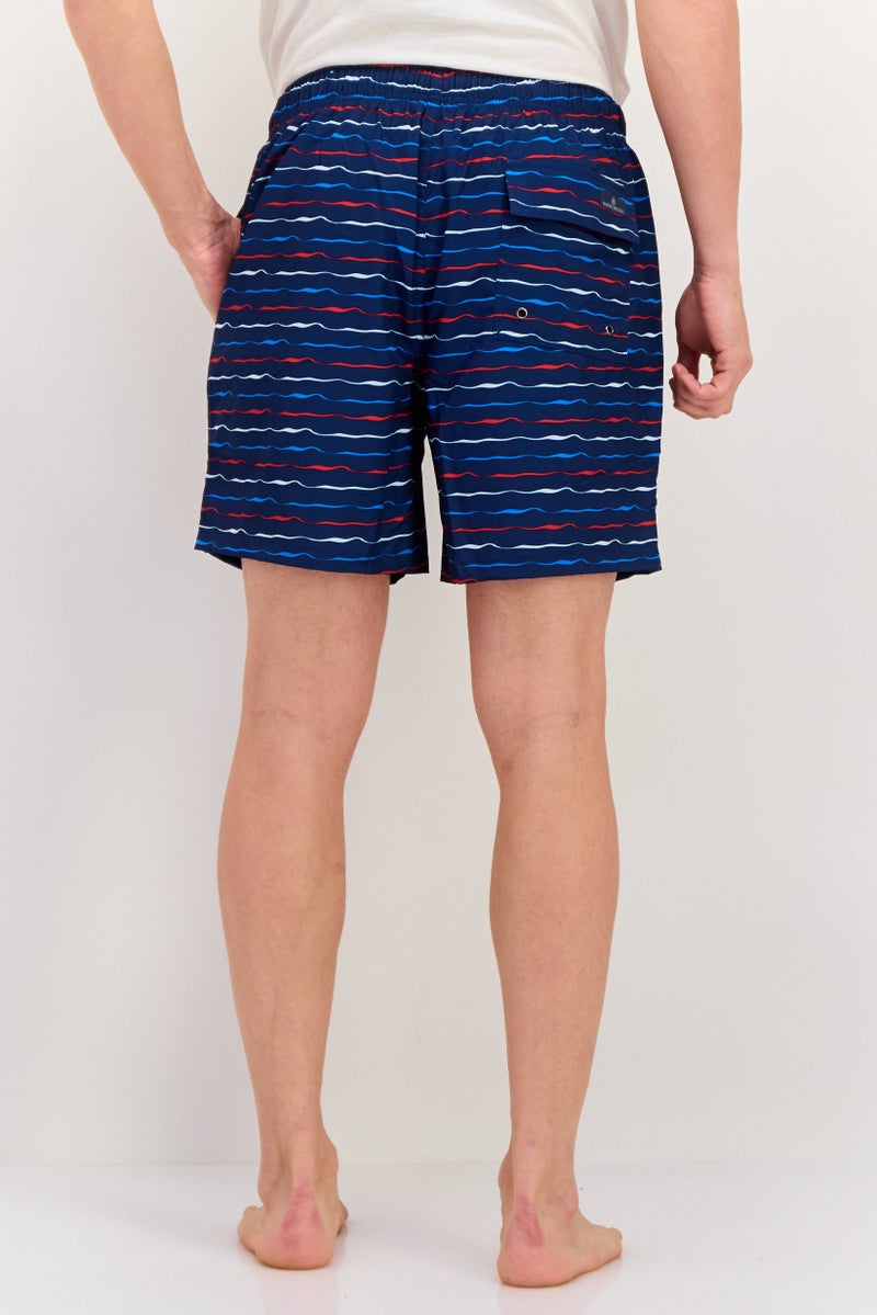 Rainforest Men Drawstring Stripe Pull On Board Shorts, Multicolor - Image 2
