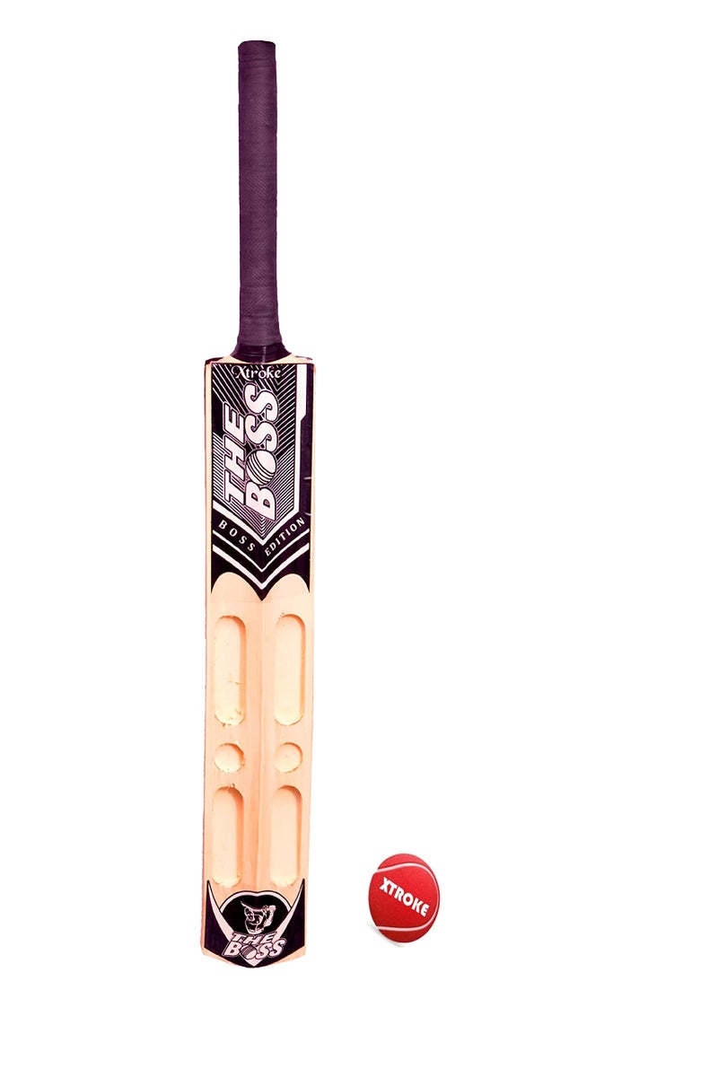XTROKE The Boss Edition Scoop Design Popular Willow for Boys and Girls Advance Play (Full Size) (Scoop Cricket Bat with Ball & Bat Cover) - Image 3